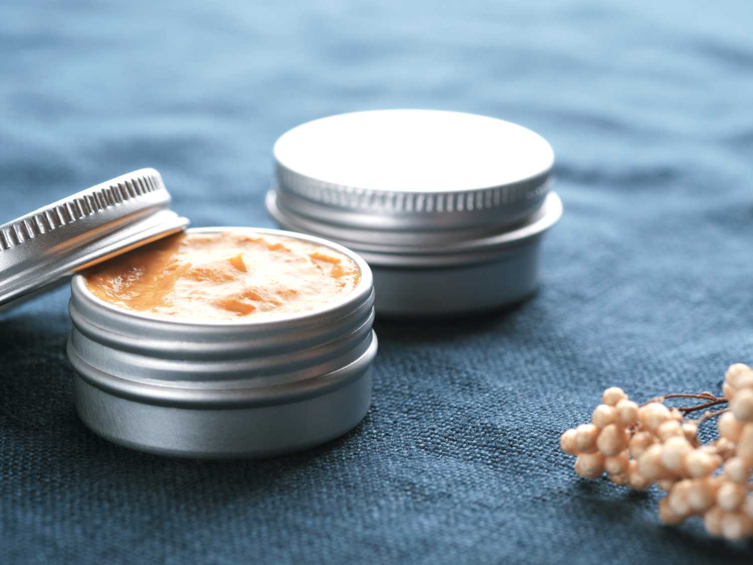 Homemade lip balm with coconut oil