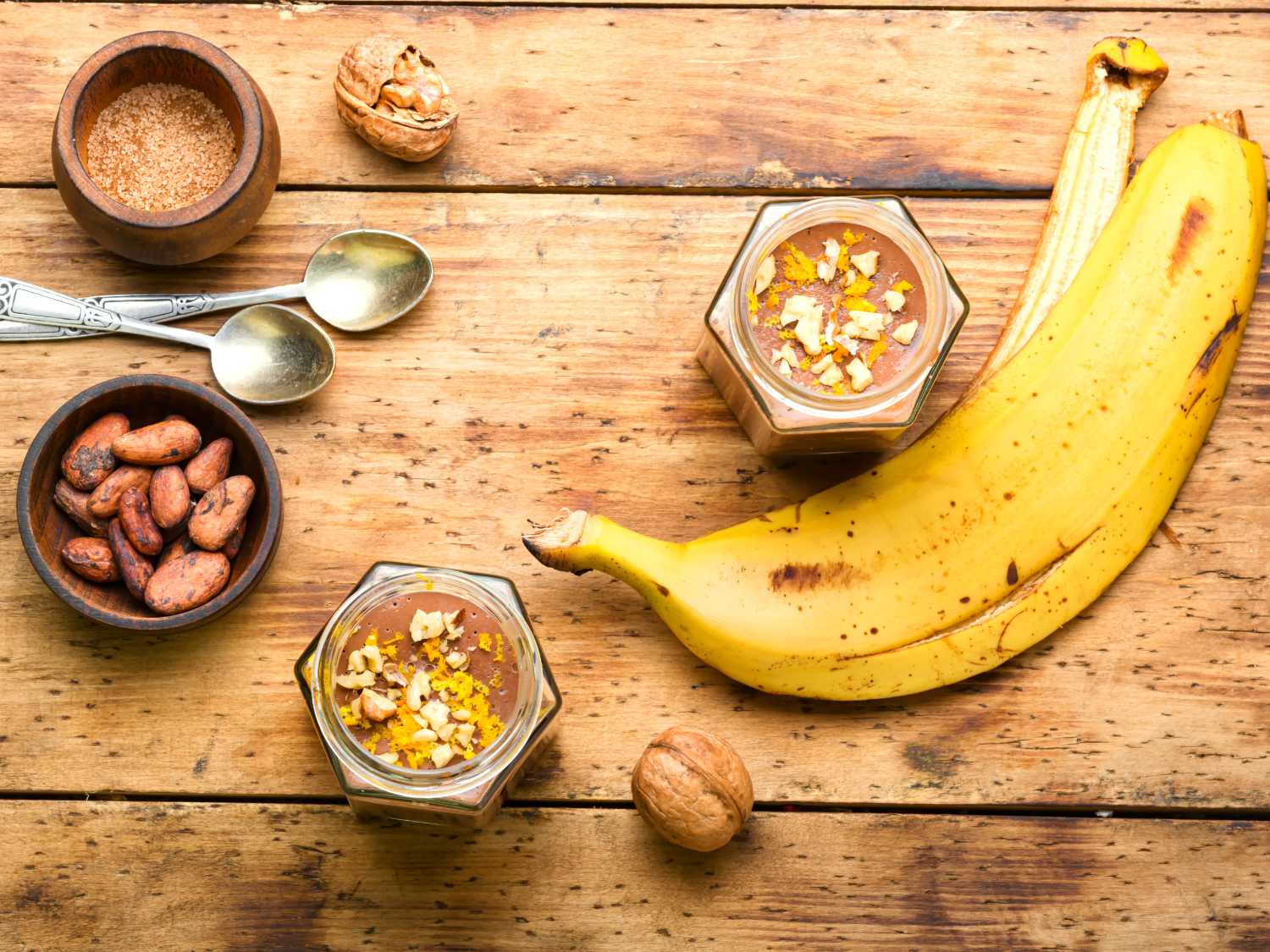 Healthy snack for children: banana and cocoa mousse recipe