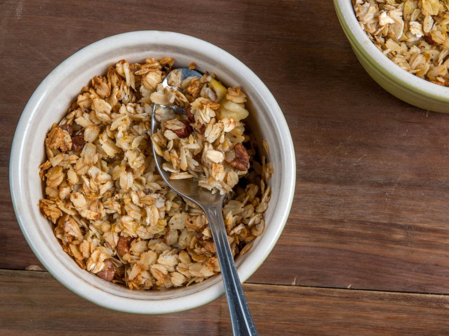 Apple crumble with coconut oil