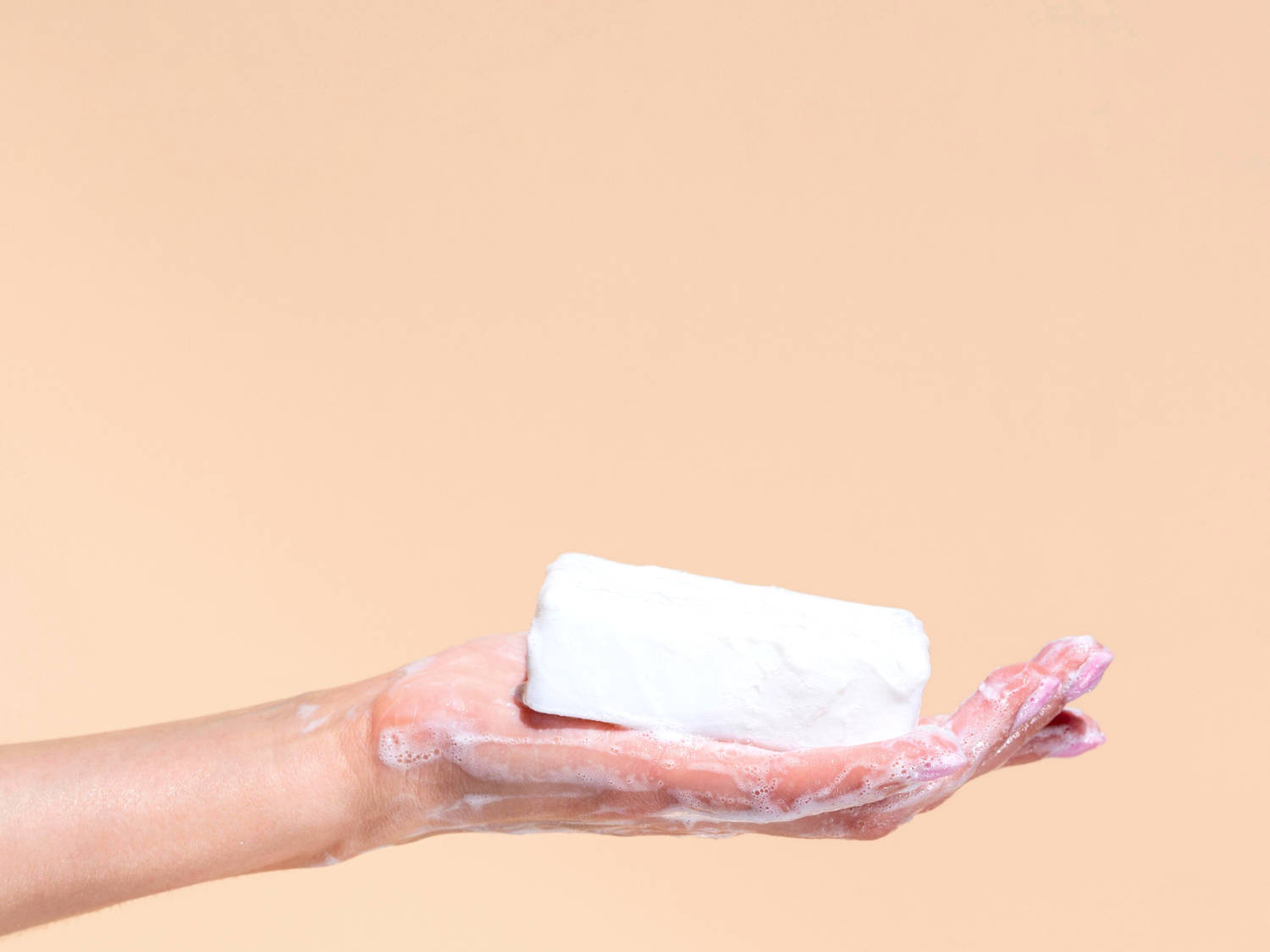 Homemade soap with coconut oil