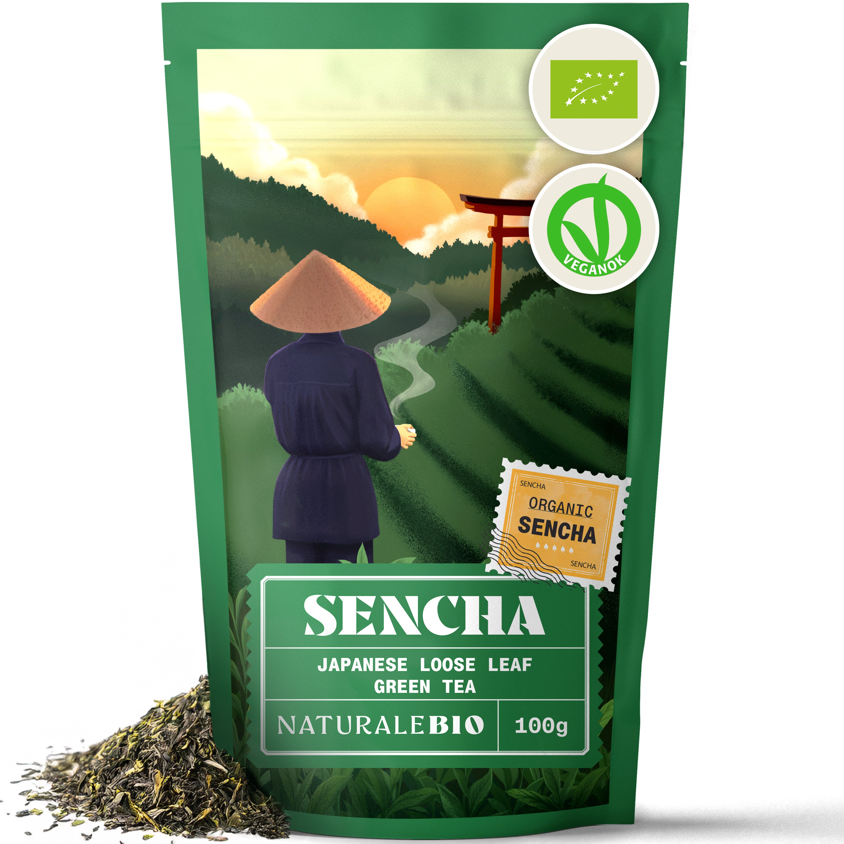 Thé vert Sencha japonais biologique de qualité supérieure