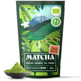 Poudre de thé vert matcha biologique de qualité supérieure