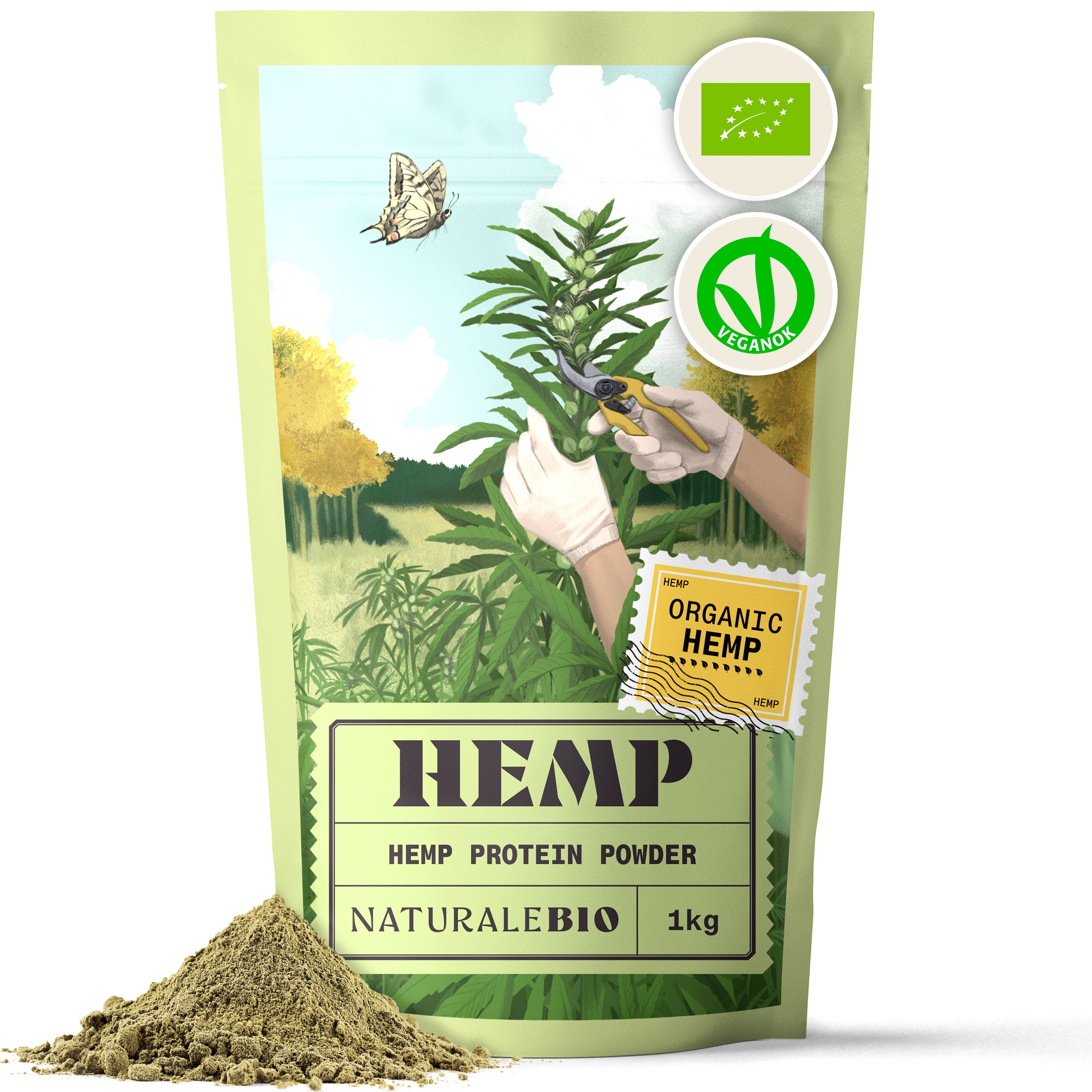 Proteína de cáñamo en polvo